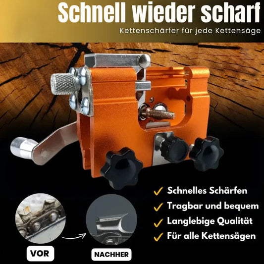 Hausluxy™ Handbetriebener Kettenschärfer – Für jede Kettensäge geeignet